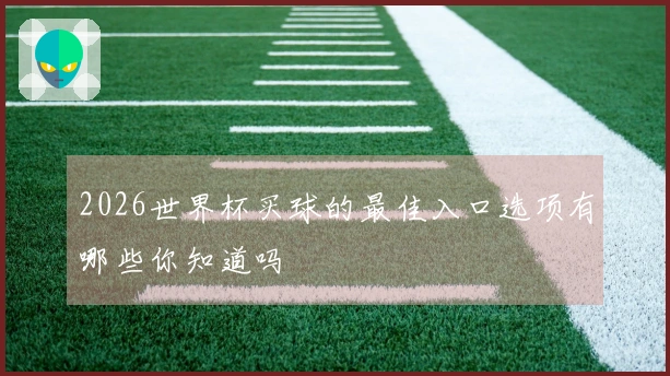 2026世界杯买球的最佳入口选项有哪些你知道吗